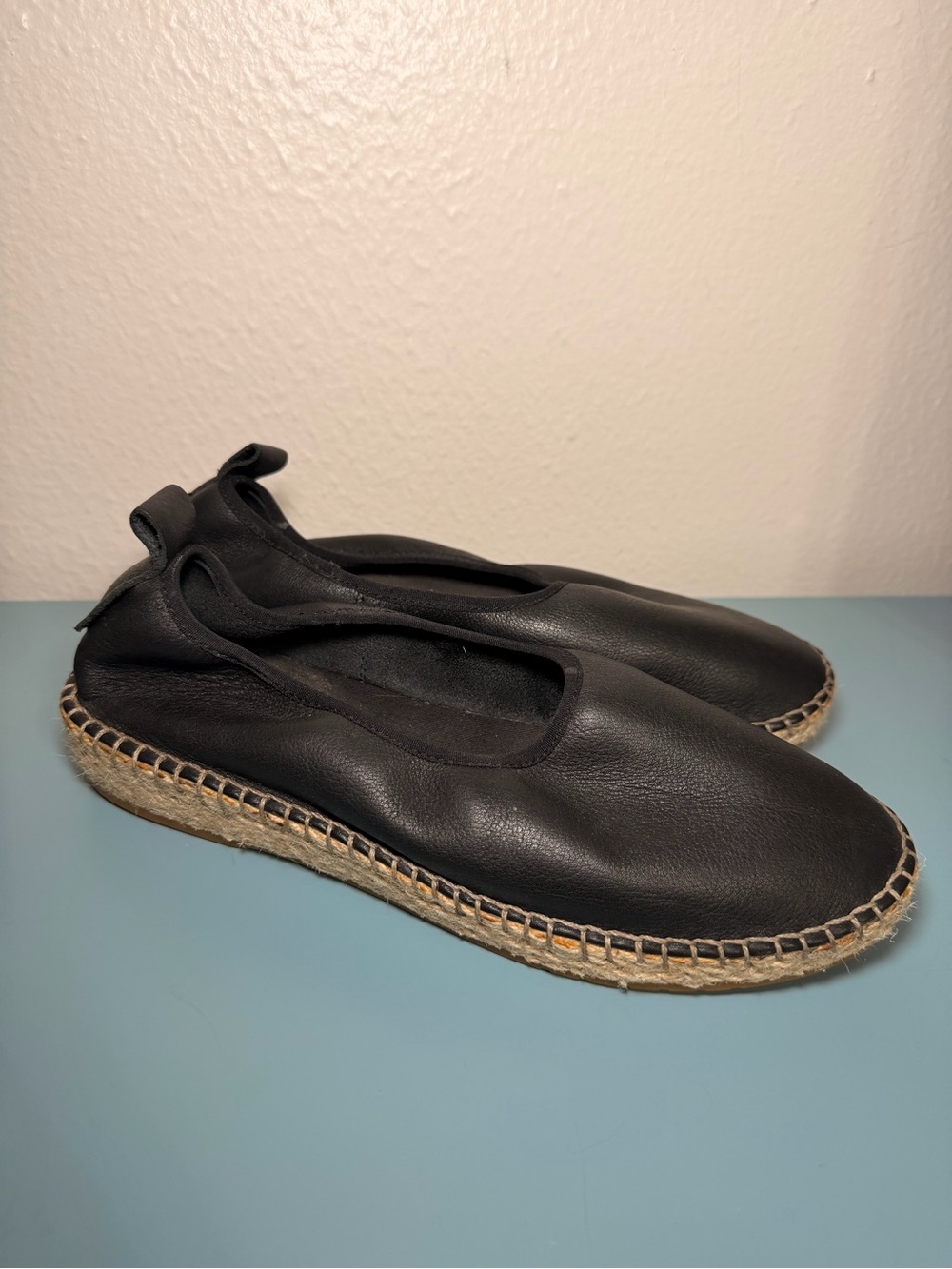 Cole Haan Black Espadrille Flats - Picture 2 of 6